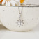 Lab-Grown Diamond with Rhodium Over Sterling Silver Star Pendant Necklace