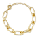 Rachel Zoe Open Rectangular Double Link Bracelet in 14K Gold Over Brass