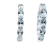 Aquamarine and CZ 7..58 Ctw Oval Rhodium Over Sterling Silver Women's
Hoop Earrings Jewelry