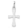 Rhodium Over Sterling Silver Polished Cross Pendant