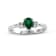 0.45ctw Emerald and Diamond Ring in 14k White Gold