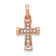 14k Rose Gold Small Diamond Latin Cross Pendant