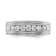 Rhodium Over 14K White Gold Lab Grown Diamond SI1/SI2, G H I, Polish and
Satin Men's Ring