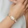 Charles Hubert Two-Tone Gold-finish White Dial Quartz Watch