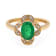 1.40 Ctw Emerald With 0.12 Ctw White Diamond Ring in 14K YG