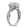 Rhodium Over 14K White Gold Lab Grown Diamond VS/SI GH, Cluster Ring 0.991ctw