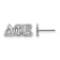 Rhodium Over Sterling Silver LogoArt Extra Small Post Earrings