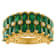 14K Yellow Gold Over Sterling Silver Green Chalcedony and Lab White
Sapphire Ring 4.25ctw