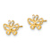 14k Yellow Gold Children's Polished Cubic Zirconia Butterfly Stud Earrings