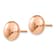 14k Rose Gold Polished 10.5mm Button Earrings