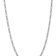 Rhodium Over 14k White Gold 4.4mm Figaro Link 22 Inch Chain