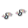 Rhodium Over Sterling Silver Enameled Toucan Bird Children's Post Earrings