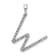 Rhodium Over 14K White Gold Diamond Letter W Initial Pendant