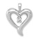 Rhodium Over 14k White Gold Diamond Heart Pendant