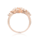 White Sapphire 14K Rose Gold Over Sterling Silver Cluster Ring
