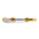 14K Yellow Gold Stackable Expressions Pink Tourmaline and Diamond Ring 0.185ctw