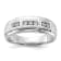 Rhodium Over 14K White Gold Lab Grown Diamond SI1/SI2, G H I, Men's Ring