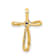 10k Yellow Gold Rhodium Over 10k Yellow Gold 0.46ctw Lab Created
Sapphire and Diamond Cross Pendant