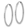 Rhodium Over 14k White Gold Diamond-Cut 1 3/16" Square Tube Endless
Hoop Earrings