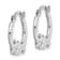 Rhodium Over Sterling Silver Polished Dolphin Round Hoop Earrings