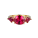 Lab Created Ruby 18k Yellow Gold Over Sterling Silver July Birthstone
Ring 3.47ctw
