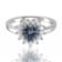 Blue Lab Created Alexandrite Heart Shape Ring with White Topaz Accents
Sterling Silver Ring