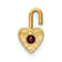 14K Yellow Gold Garnet Simulant Birthstone Heart Charm