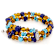 Sleeping Beauty Turquoise, Amber And Lapis Nugget Coil Bracelet