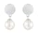 White Cultured Freshwater Pearl 14k White Gold Earrings 8-8.5mm