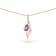 Natural Purple Amethyst 14K Rose Gold Over Sterling Silver Pear Shape
Pendant with Chain