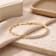 CZ Half-Tennis Half-Link Bracelet In 14K Gold Over Brass