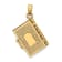 14k Yellow Gold 3D Moveable Brushed and Textured LOVE Book Pendant with
Enameled Flower
