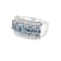 6x4mm Oval Aquamarine and White CZ Rhodium Over Sterling Silver Ring, 2.0ctw