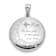 Rhodium Over Sterling Silver Diamond 20mm Mom Moon/Stars Round Locket