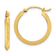 14k Yellow Gold 3/4" Polished Hoop Earrings