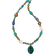 Sterling Silver Citrine, Lapis, Agate, Howlite, Jadeite, Chrysocolla Necklace