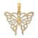 10K Yellow Gold Textured Butterfly Charm
