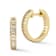 Sterling Statements 14K Yellow Gold Over Sterling Silver Baguette CZ Hoops