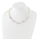 Rhodium Over Sterling Silver 6-9mm Freshwater Cultured Pearl 5-station Necklace