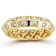 Sterling Statements 14K Yellow Gold Over Sterling Silver CZ Knife Edge
Checkered Band Ring