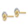 14K Two-tone Gold Love Knot Stud Earrings