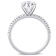 2 CT DEW Created Moissanite and 1/10 CT TW Diamond Engagement Ring in
14K White Gold