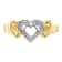 14K Yellow Gold Diamond Heart Toe Ring