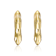 Twisted Open Hoop Earrings In 14K Gold Over Brass