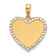 14k Yellow Gold Polished Cubic Zirconia Heart Pendant
