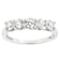 Lab-Grown Diamond Five-Stone Band Ring In 14K White Gold 1.00ctw