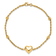 14k Yellow Gold Polished and Diamond-Cut Beaded Puffed Heart Bracelet