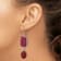 Sterling Silver Polished Carnelian and Red Jadeite Dangle Earrings