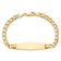 14k Yellow Gold Polished Soft Diamond Shape Cuban Link ID Bracelet