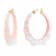 14K Yellow Gold Over Sterling Silver Acrylic and Enamel Bamboo Illusion
Hoops in Ballerina Slipper
